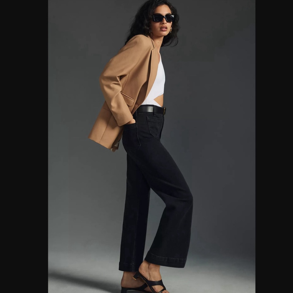 Anthropologie Wide Leg || Black Jeans